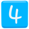 Keycap Digit Four emoji on Messenger